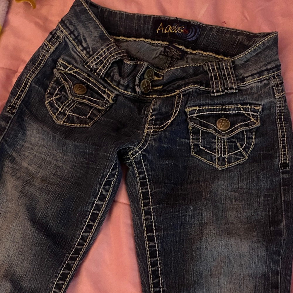 Angels High Rise Dark Blue Jeans